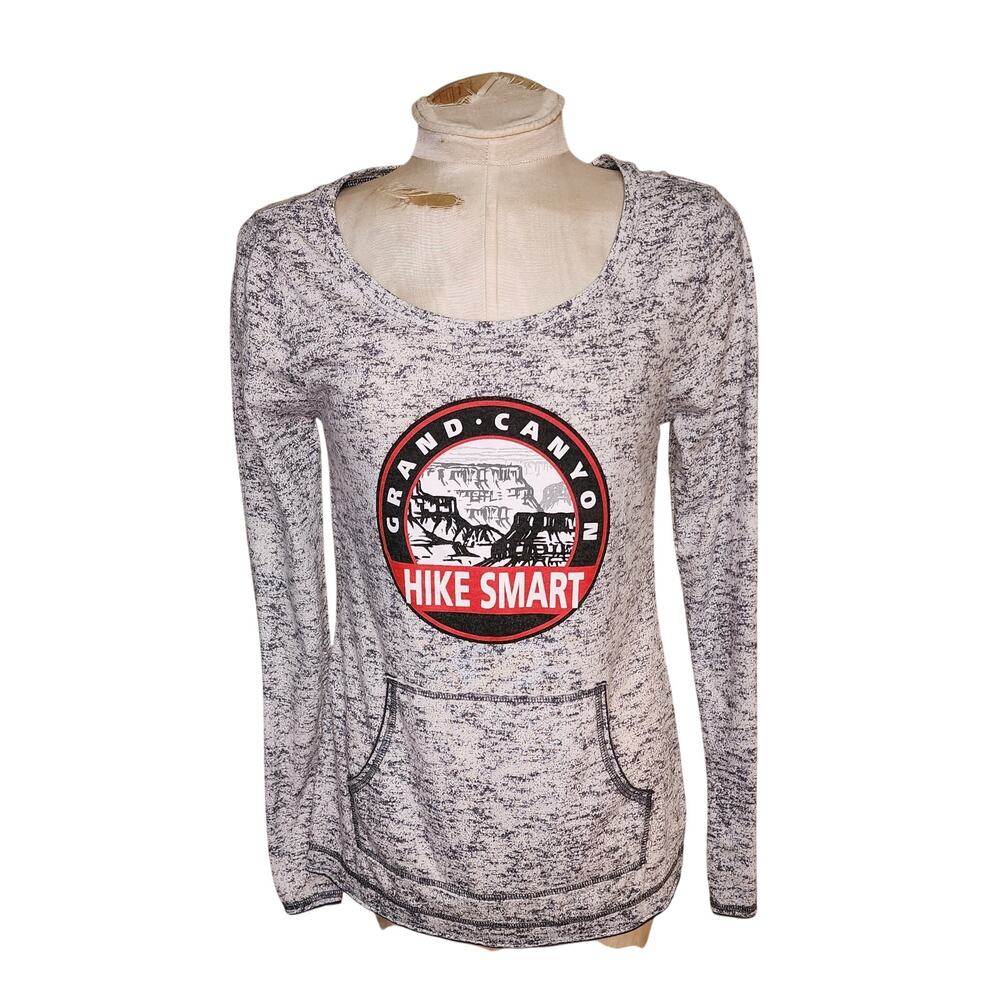 Vintage Kavio! Gray Long Sleeved T-Shirt Size Large Grand Canyon Hike Smart‎